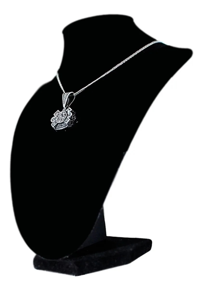 Dije Sol Calendario Azteca Plata 925 Hombre Cordón Piel