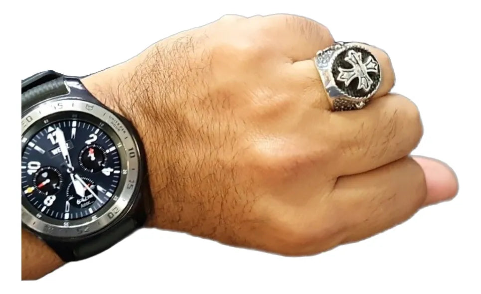 Anillo Templario Plata Fina Esterlina 925 Caballero Hombre