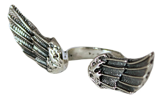 Anillo Alas Del Alma Plata 925 Ajustable Mujer Protección