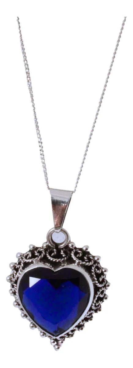 Dije Titanic Corazones Plata 925 Taxco Cristal Hecho A Mano