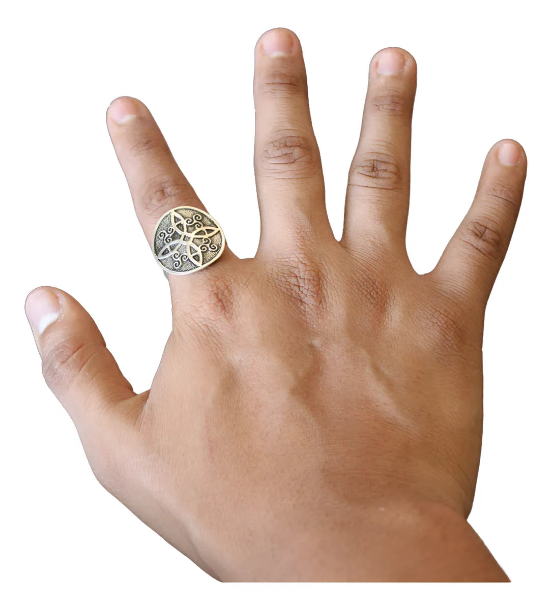 Anillo Nudo De Bruja Plata 925 Mujer Protección Amuleto Nice Plateado Ajustable