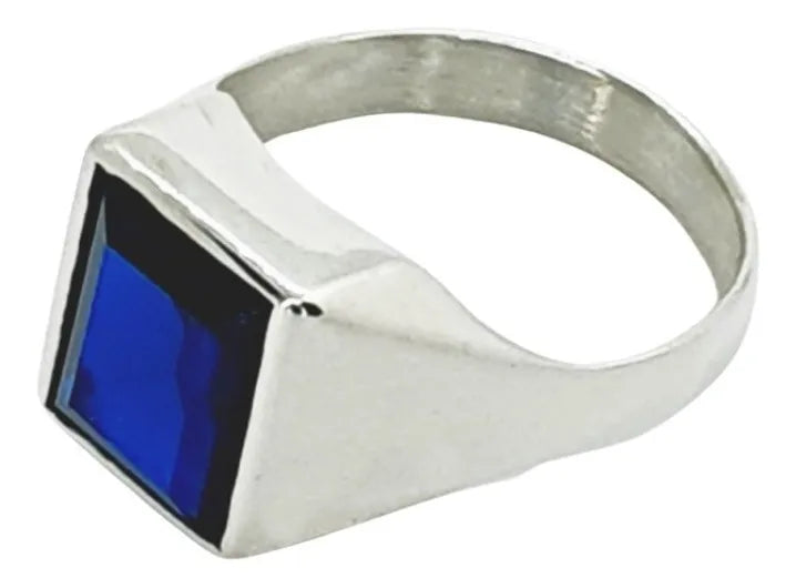 Anillo Alejandro Zafiro 12x14mm Plata 925 Diseño Exclusivo