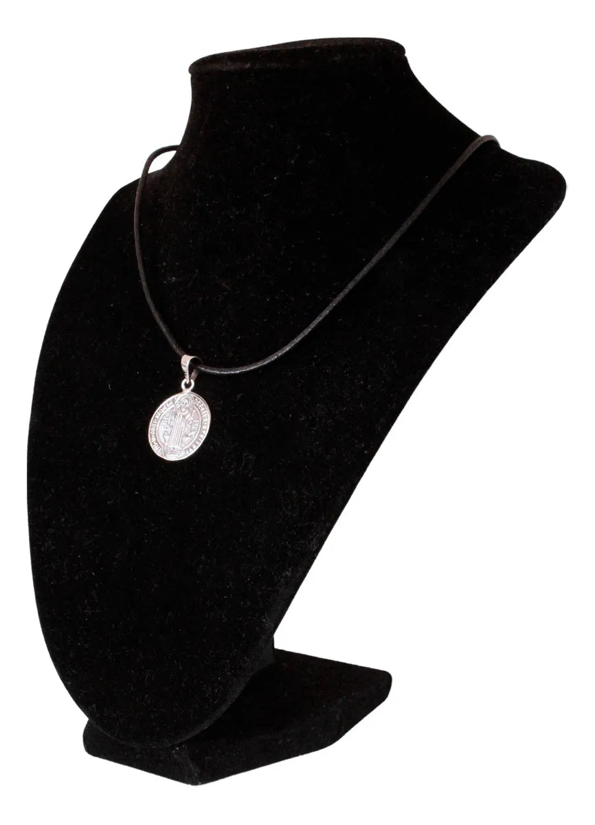 Medalla San Benito Plata 925 Dije Collar Protección Unisex Plateado