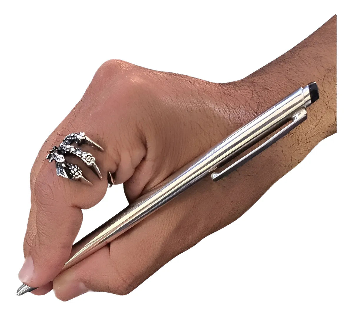 Anillo Plata 925 Hombre Garra Dinosaurio Ajustable Taxco