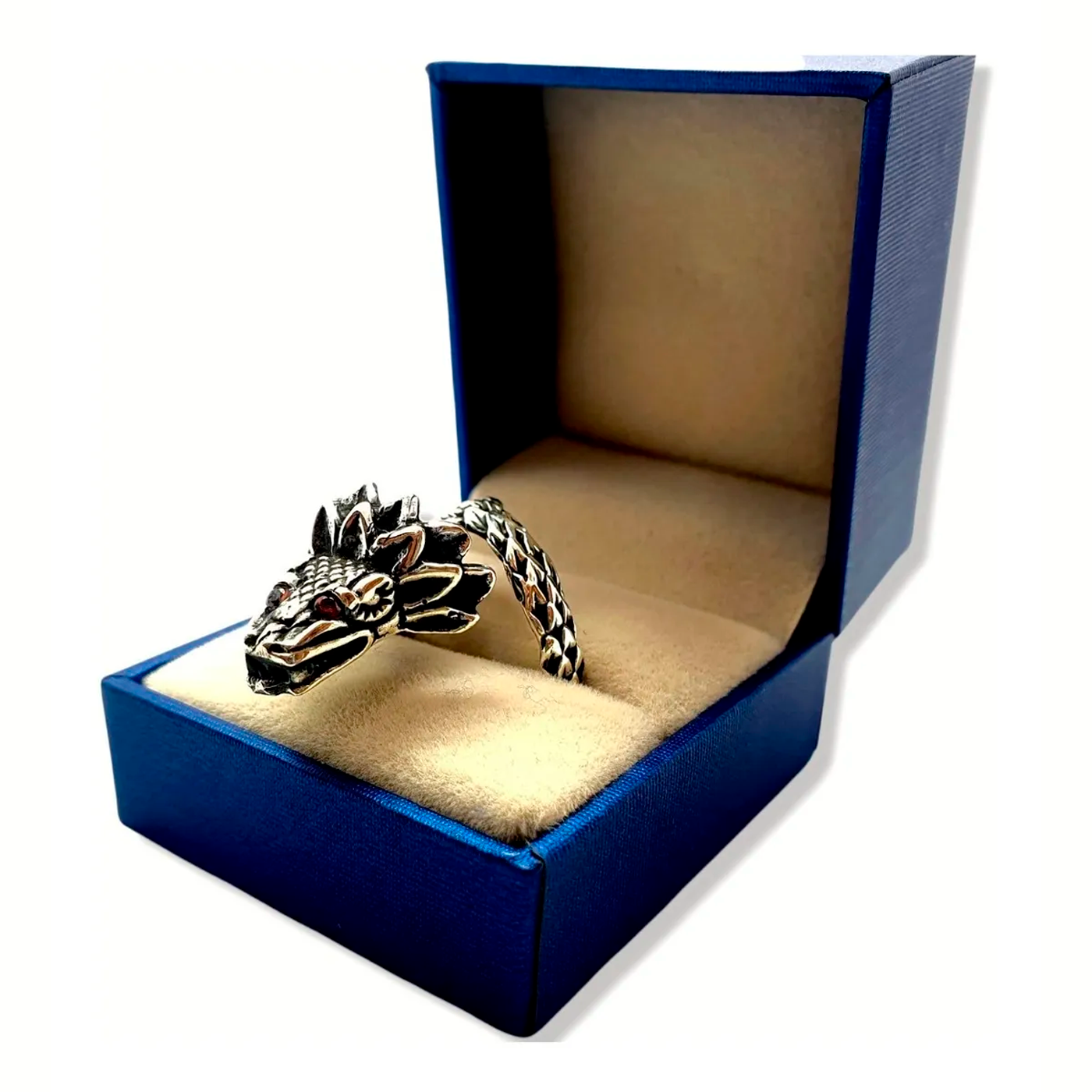 Anillo Quetzalcóatl Hombre Plata 925 Maciza Ajustable | Joyería Gamma