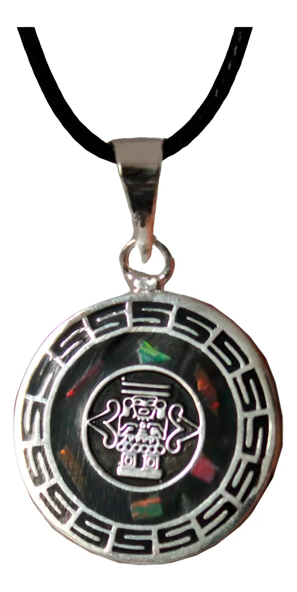 Dije Coatlicue Madre Dioses Aztecas Ópalo Plata Plateado