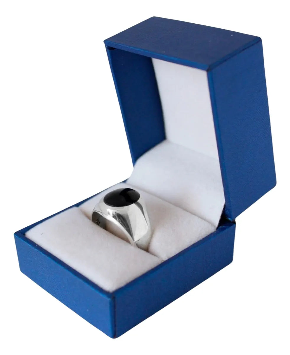 Anillo Plata 925 Alejandro Magno Ónix Antiansiedad Hombre