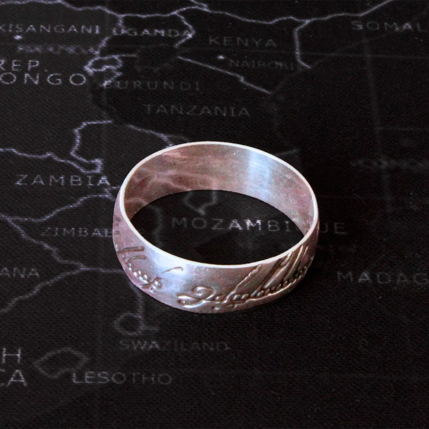 Anillo Plata 925 Unisex Argolla inspirada en El Señor de los Anillos (Hecho en Taxco)