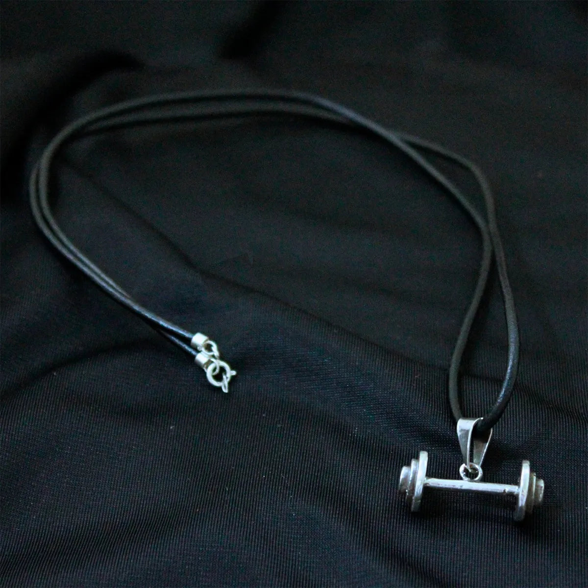 Kit Dije Mancuerna Plata 925 Cordón Piel Y Argollas De Plata