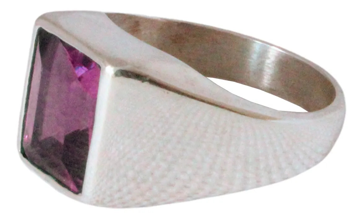 Anillo Hombre Plata 925 Alberto Alejandrina 8x10mm Taxco