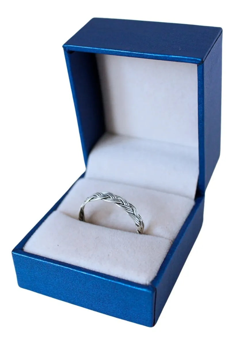 Anillo Plata 925 Argolla Lazos Entrelazados Boda Matrimonio