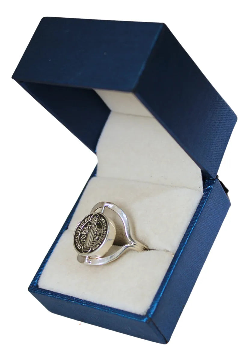 Anillo Mujer Plata 925 San Benito Rotatorio Doble Vista Nice
