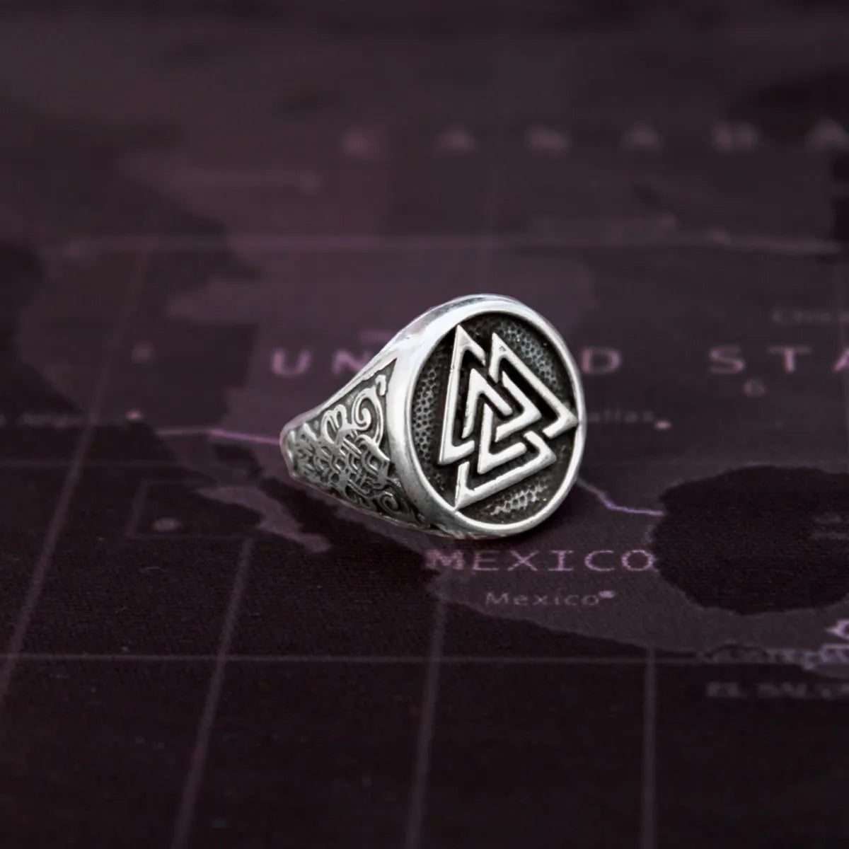 Anillo De Odín Valknut Protector En Plata 925 Hombre Vikingo