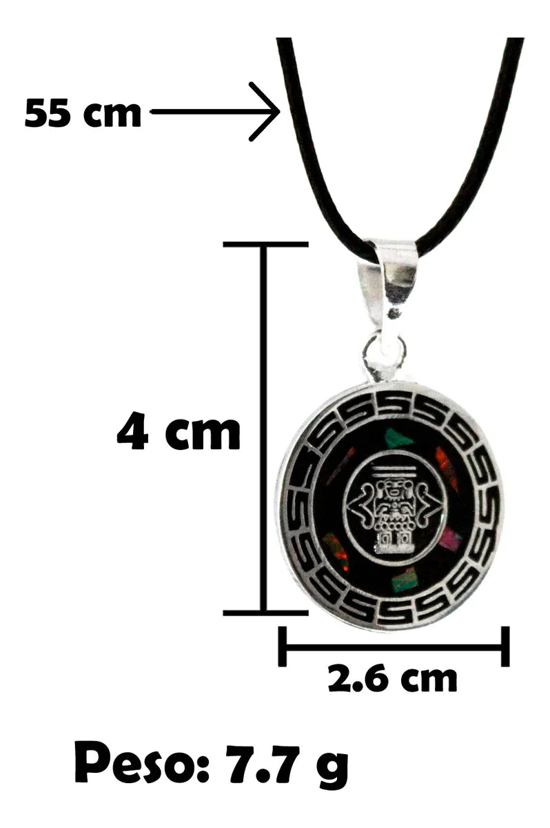 Dije Coatlicue Madre Dioses Aztecas Ópalo Plata Plateado