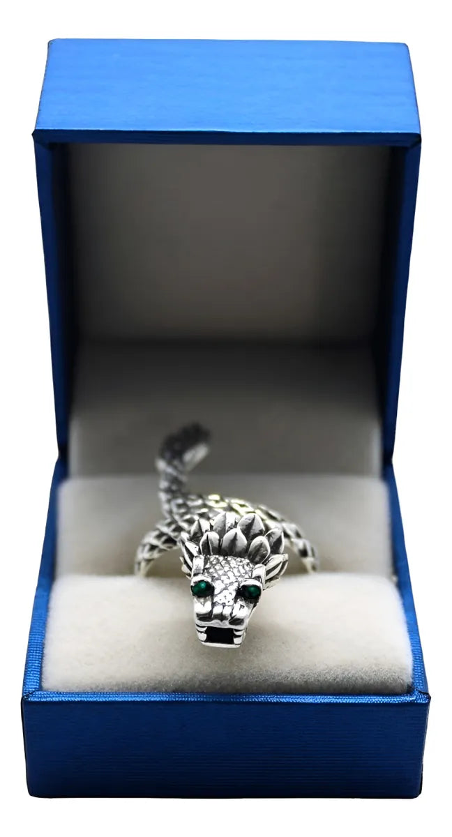 Anillo Quetzalcóatl Plata 925 Maciza Ajustable Hombre Mujer | Joyería Gamma