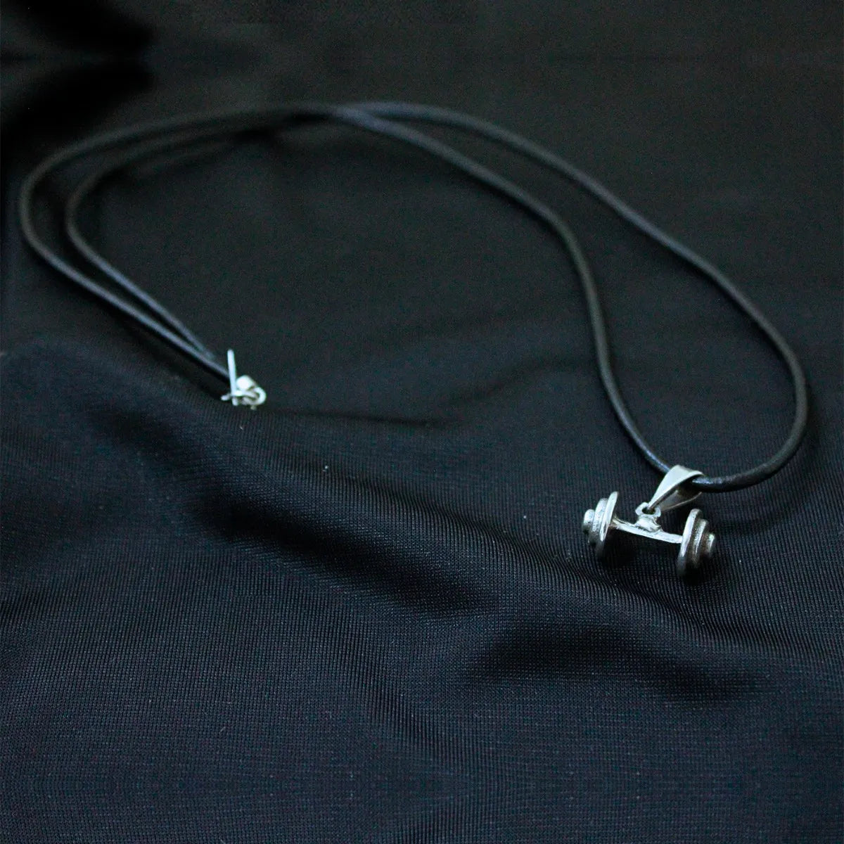 Kit Dije Mancuernita Plata 925 Cordón Piel Y Argollas Plata