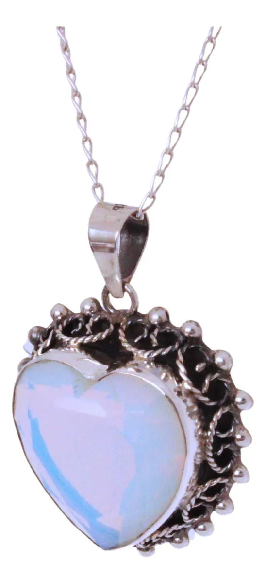 Dije Titanic Corazones Plata 925 Taxco Cristal Hecho A Mano