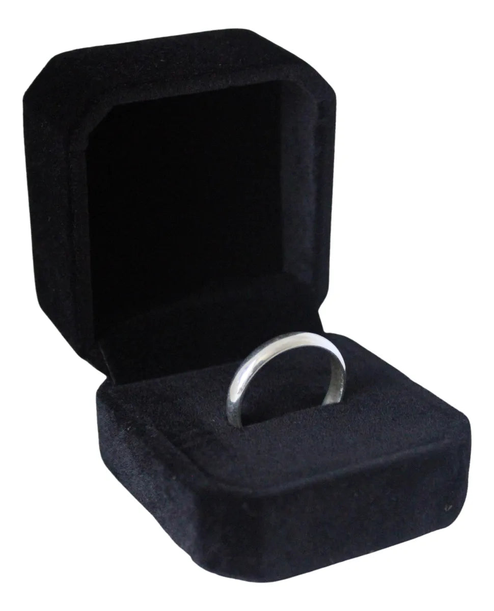 Caja Estuche Plegable Anillo Compromiso Promesa Terciopelo Tipo B