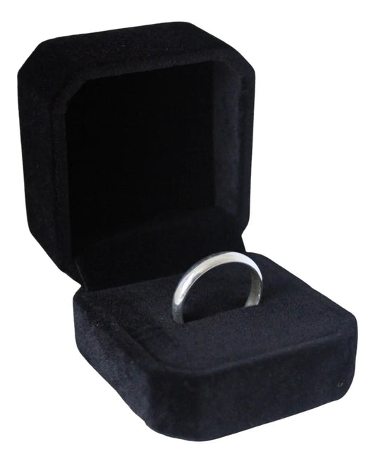 Caja Estuche Plegable Anillo Compromiso Promesa Terciopelo Tipo B