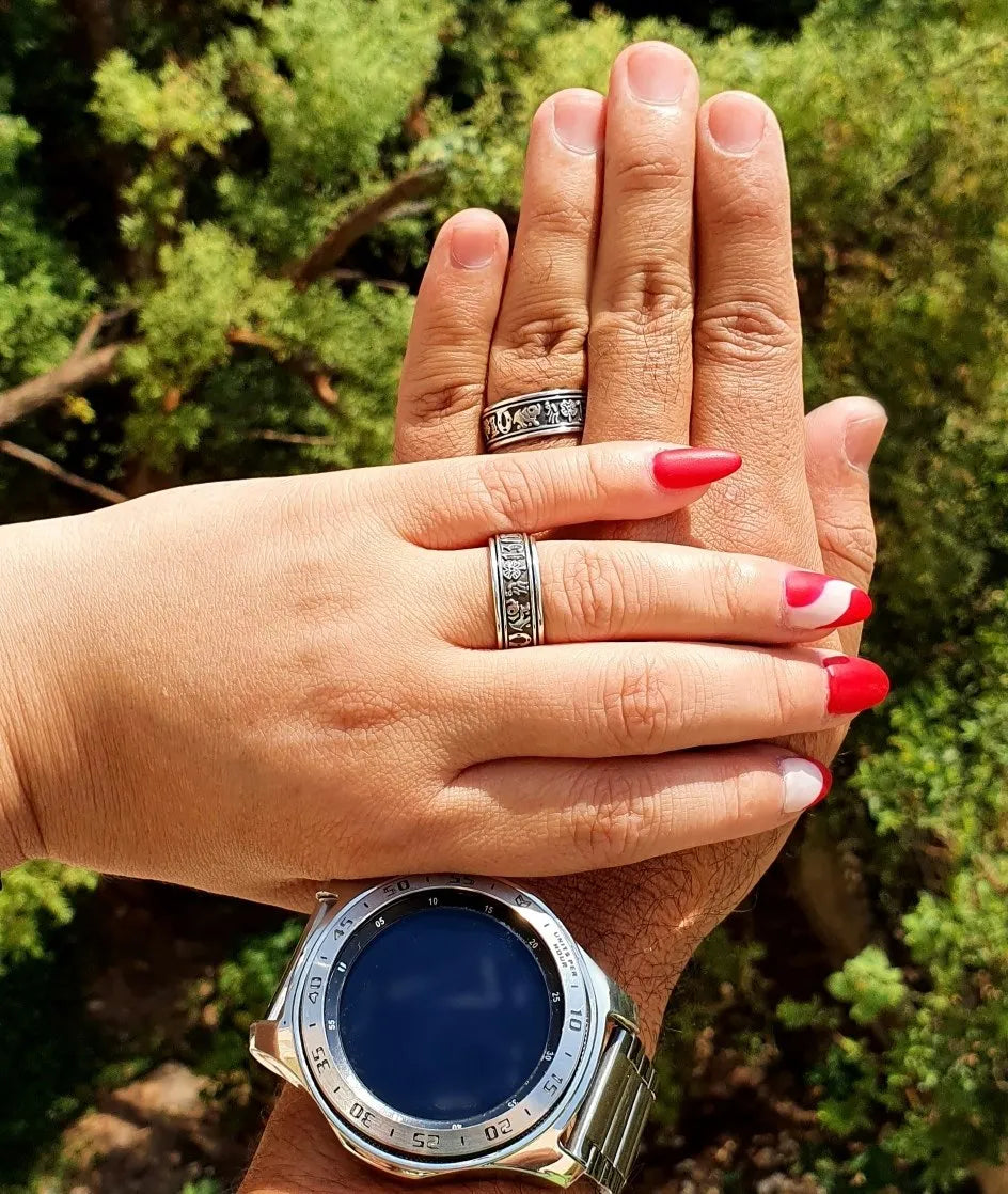 Anillo Giratorio Plata 925 Amuleto Suerte Hombre Mujer Taxco