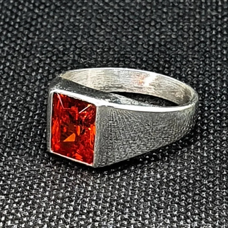 Anillo Diego Plata 925 Zirconia 8x10mm Diseño Exclusivo Nice