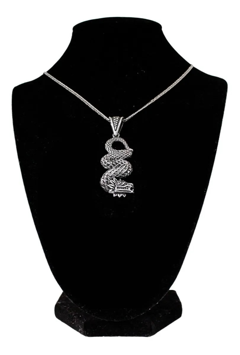 Dije Quetzalcóatl Plata 925 Serpiente Emplumada Cordón Piel