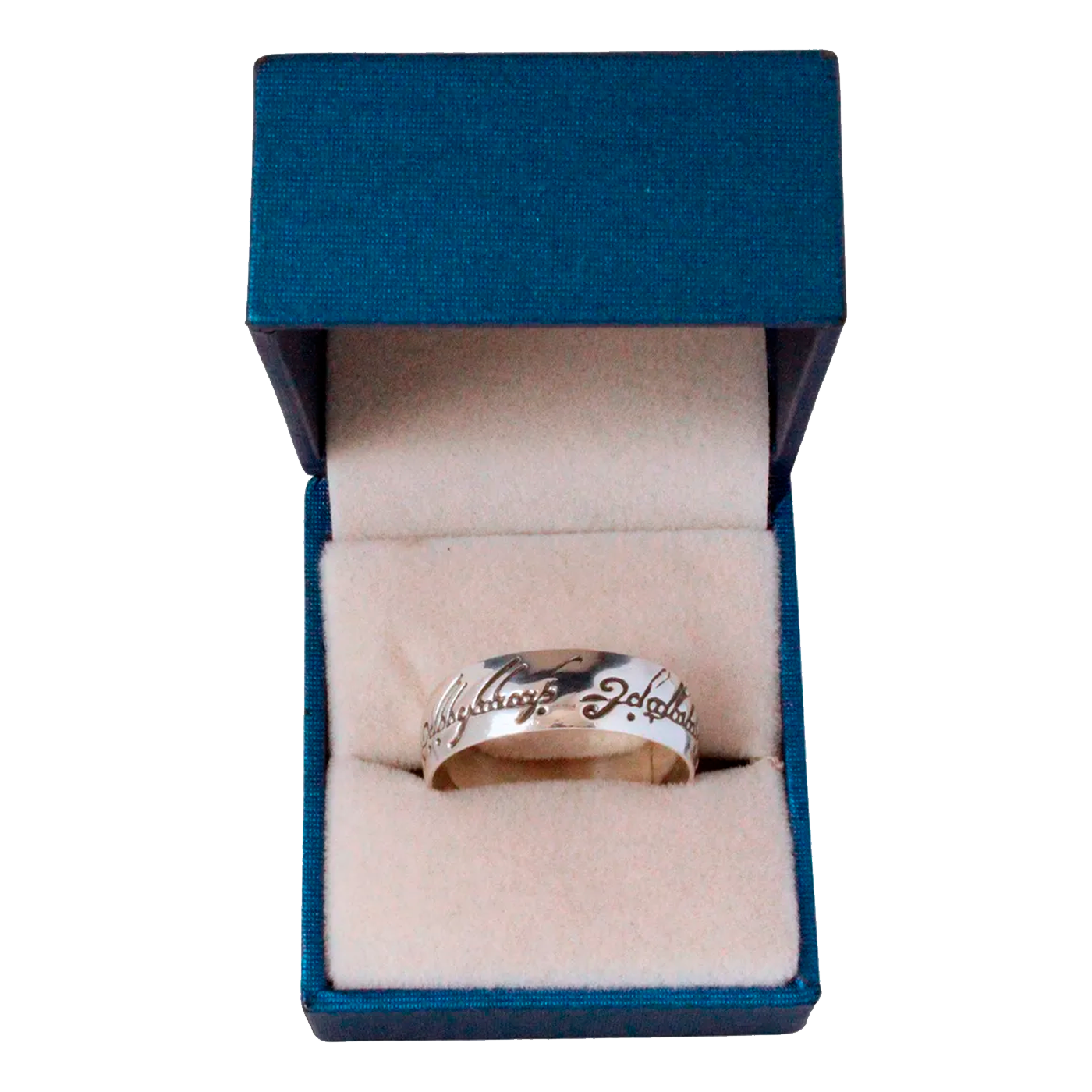 Anillo Plata 925 Unisex Argolla inspirada en El Señor de los Anillos (Hecho en Taxco)