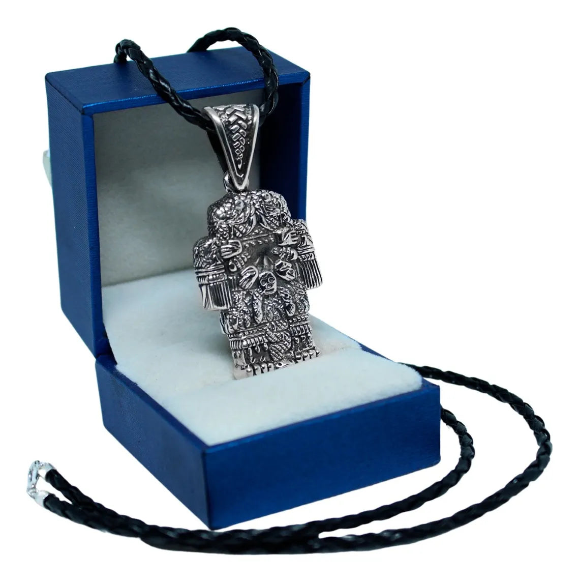 Dije Coatlicue Madre Dioses Aztecas Plata 925 Cordón Piel