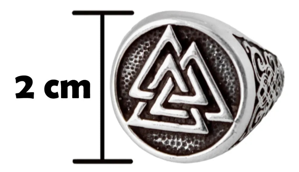 Anillo De Odín Valknut Protector En Plata 925 Hombre Vikingo
