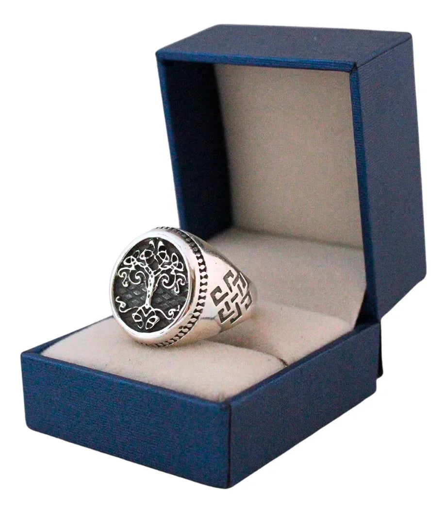 Anillo Hombre Plata 925 Árbol De La Vida Joyería Caballero