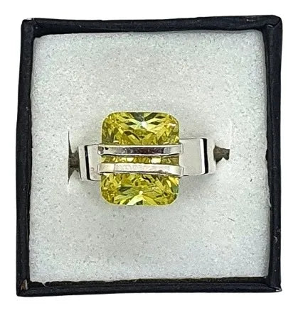 Anillo De Mujer Mayahuel Plata 925 Promesa Dama Compromiso Champagne Ajustable