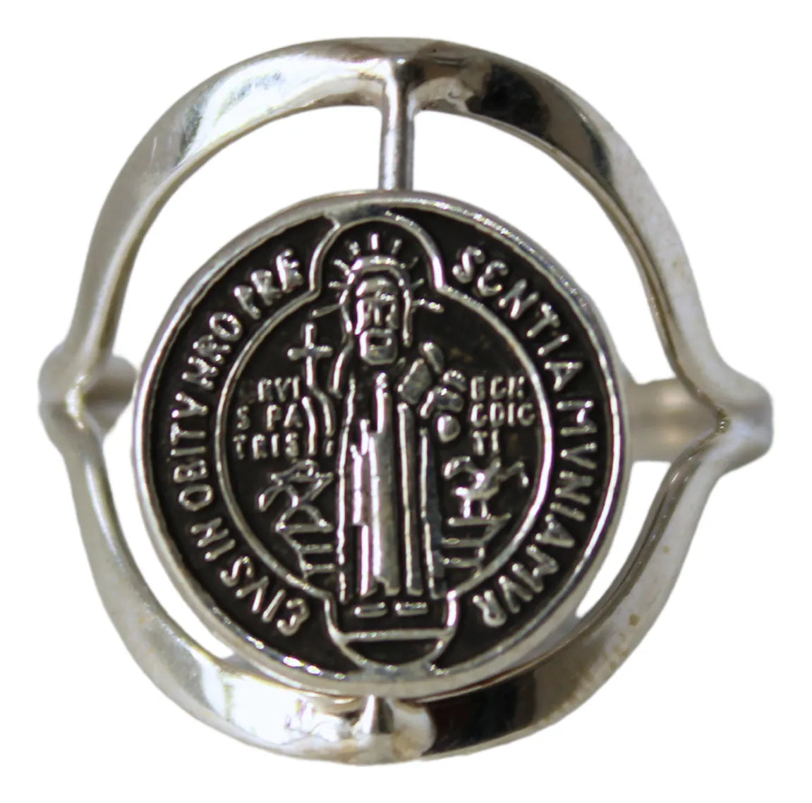 Anillo Mujer Plata 925 San Benito Rotatorio Doble Vista Nice