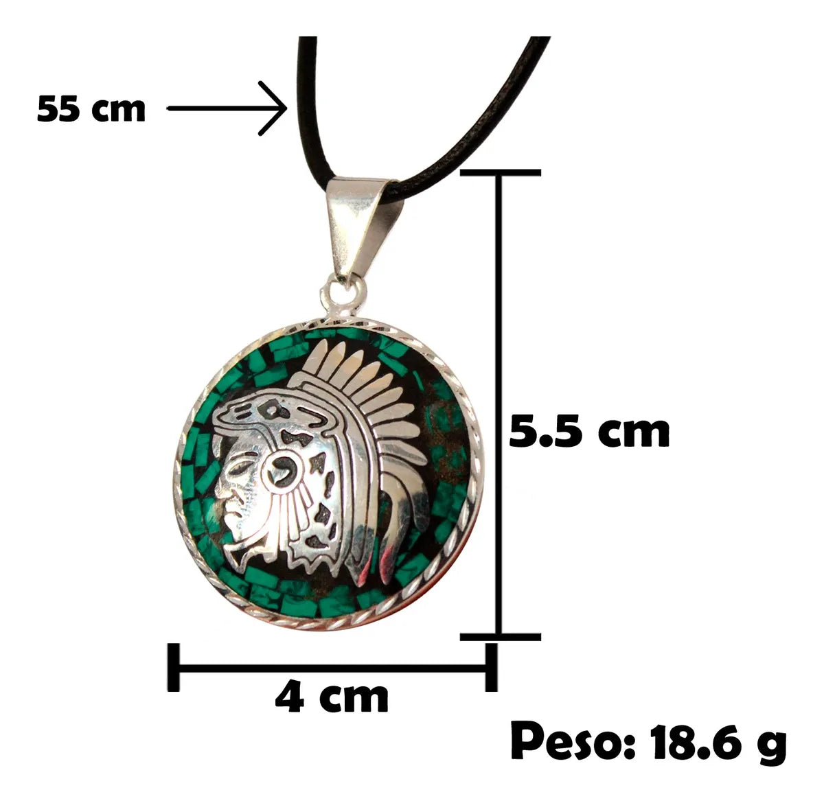 Dije Calendario Azteca Guerrero Jaguar Plata 925 Hombre Nice Plateado