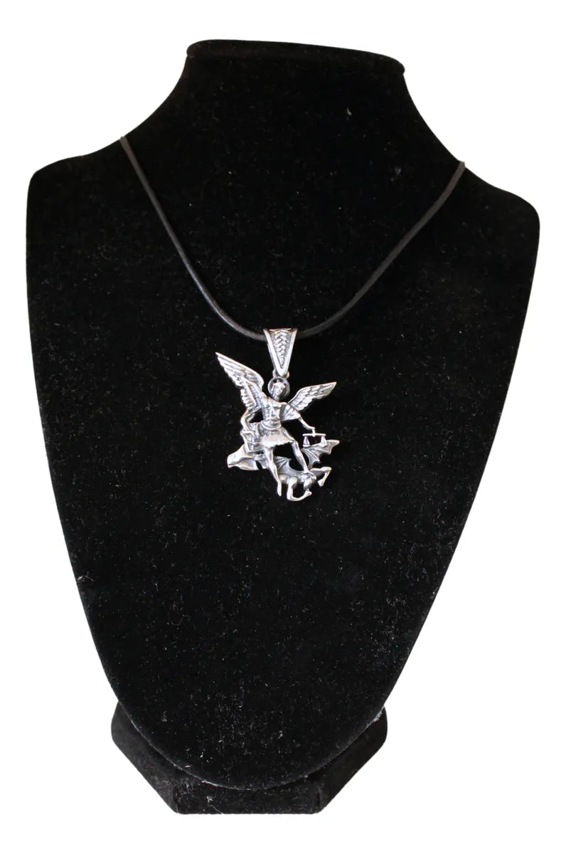 Collar Dije Ángel Guardián Plata 925 Protección Unisex Nice Plateado