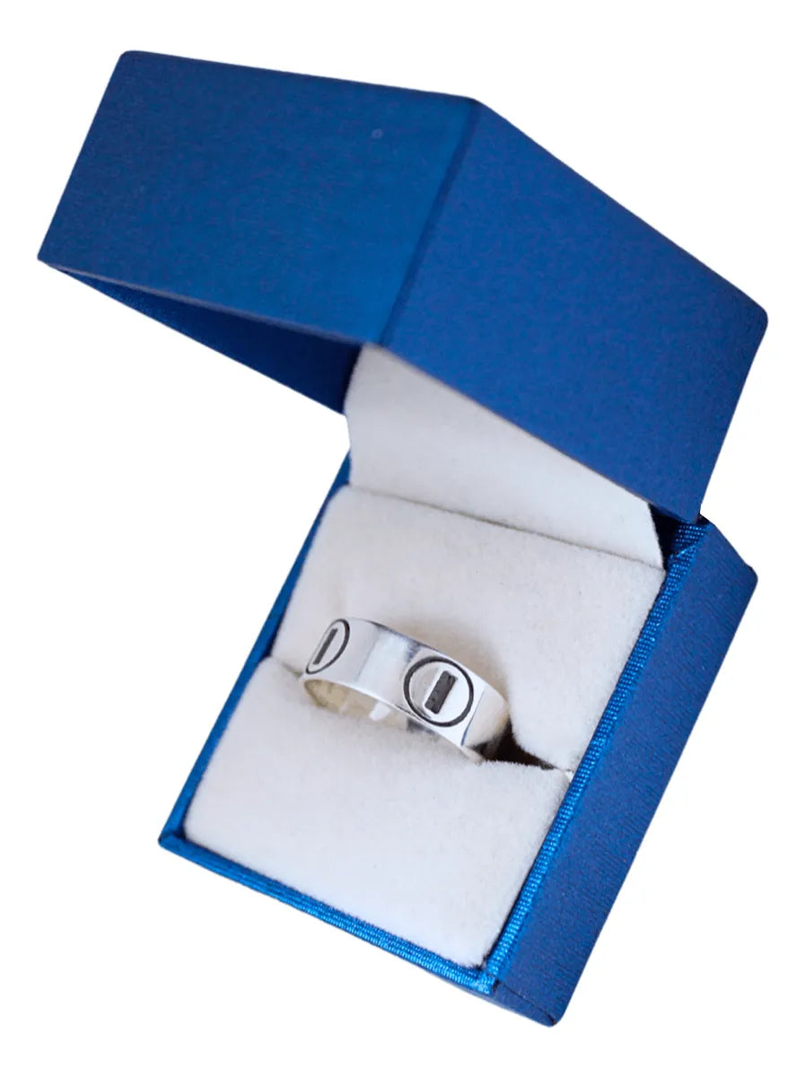 Anillo Love Estilo Cartier Plata 925 Argolla Hombre Mujer