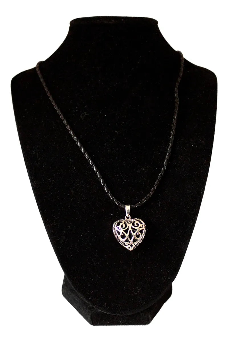 Collar Dije Corazón Plata 925 Mujer Hombre Moda Gamma Nice Plateado