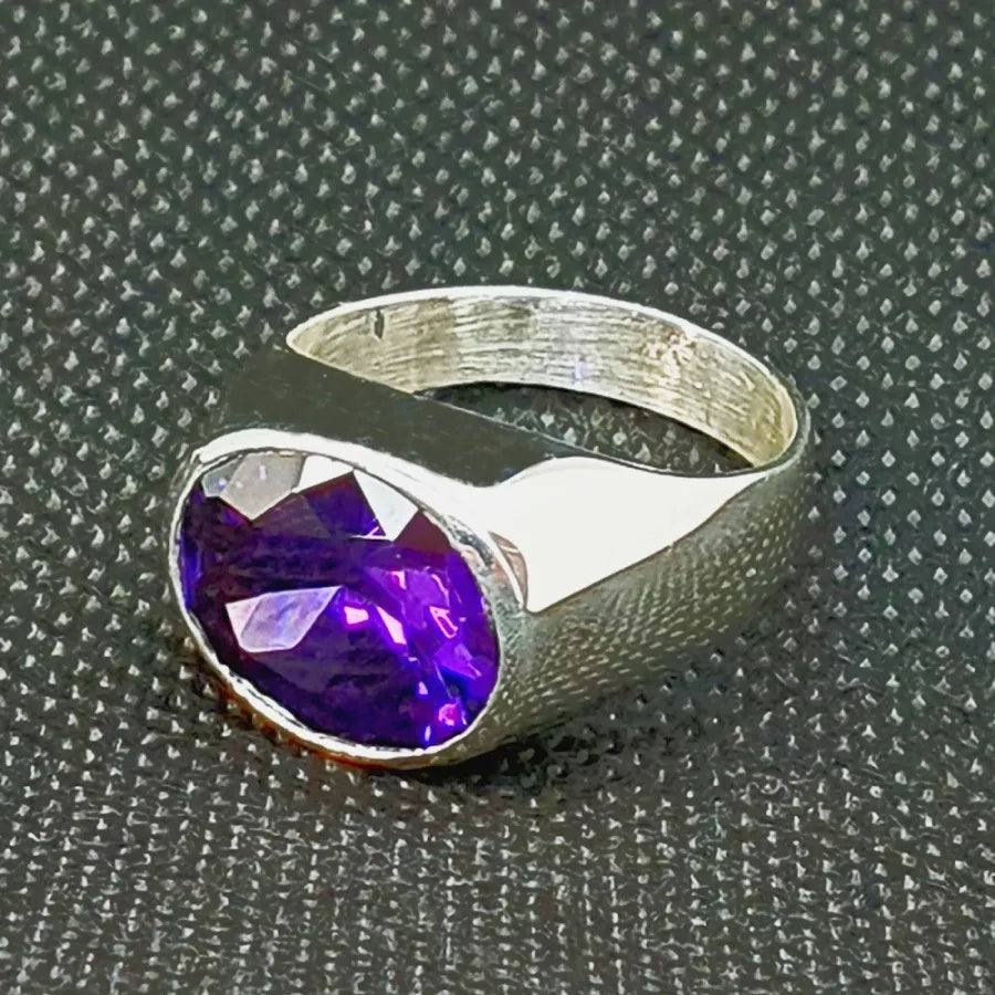 Anillo Luis Plata 925 Zirconia Alejandrina 12x14mm Hombre
