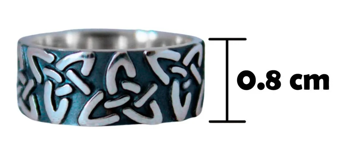 Anillo Vikingo Valknut Plata 925 Argolla De Protección Odín