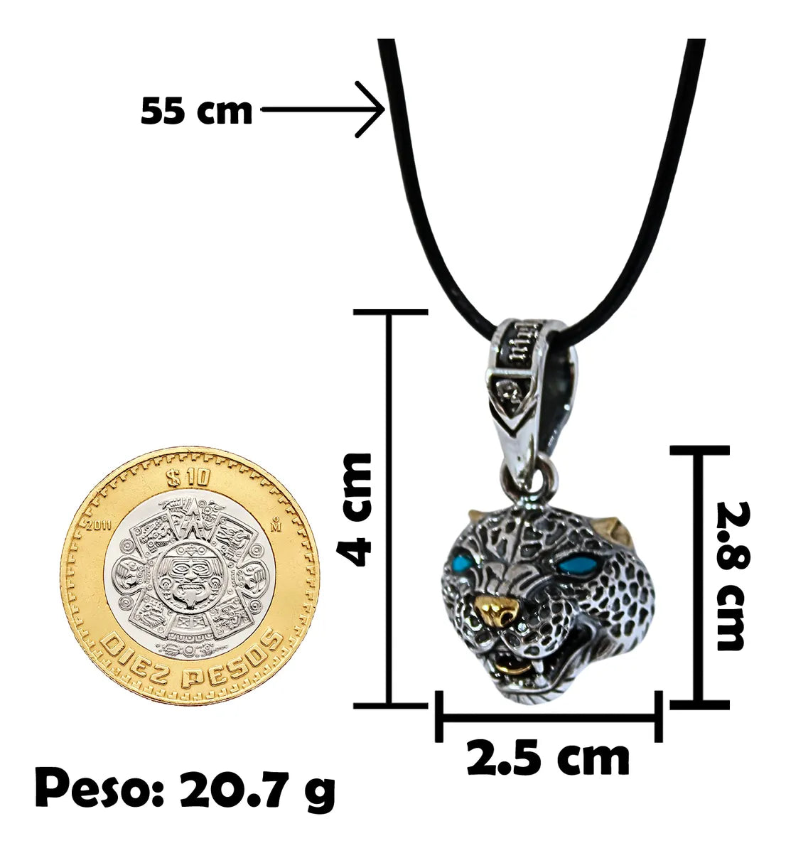 Dije Plata 925 Jaguar Dios Inframundo Collar Joyeria Gamma