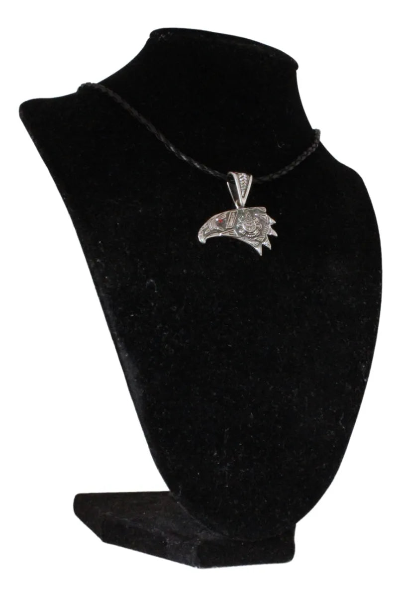 Collar Plata 925 Dije Águila Calendario Azteca Quetzalcóatl