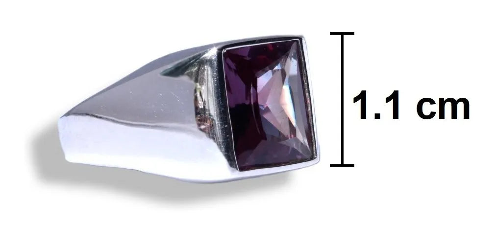 Anillo Hombre Plata 925 Alberto Alejandrina 8x10mm Taxco