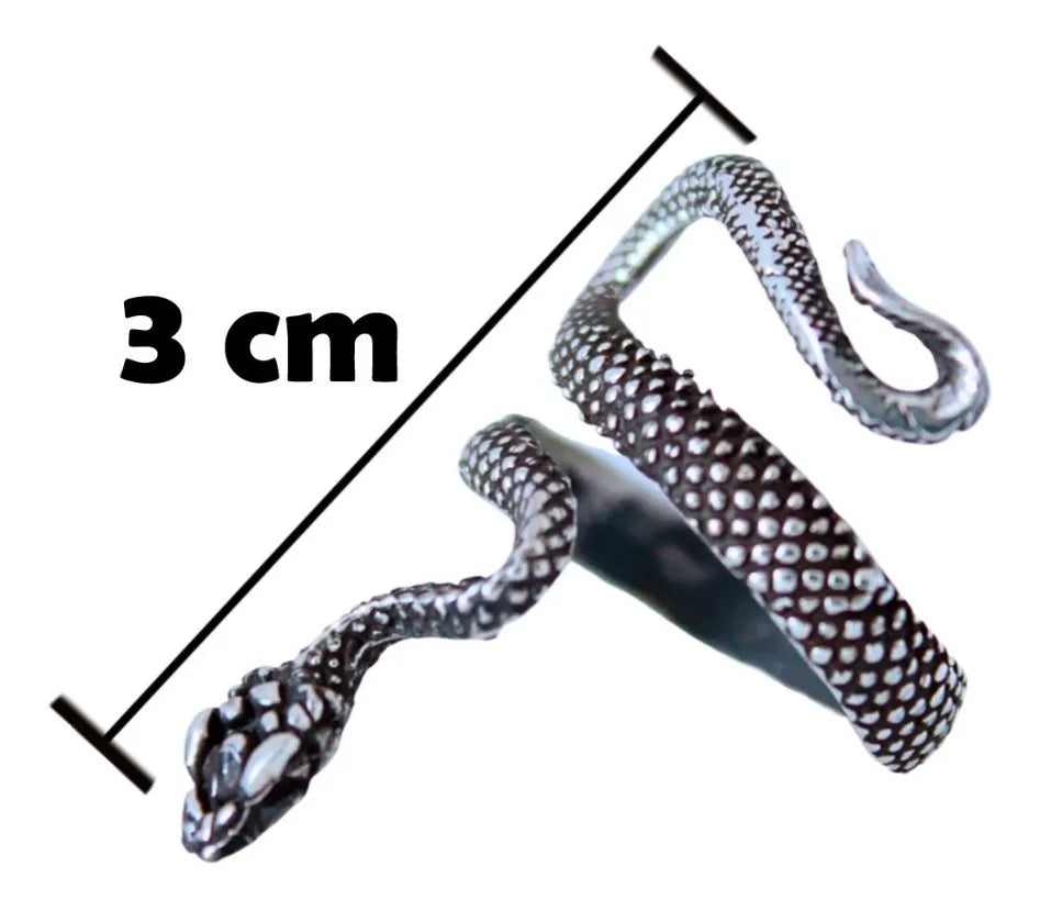 Anillo Serpiente Plata 925 Ojos Rojos Víbora Unisex Unitalla | Joyería Gamma