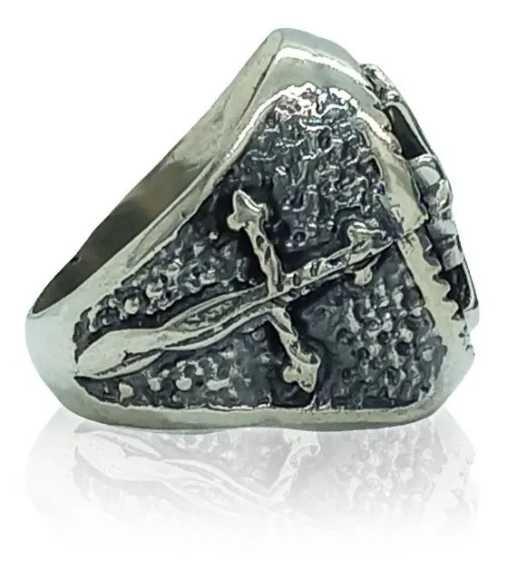 Anillo Templario Plata Fina Esterlina 925 Caballero Hombre