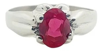 Anillo Rubí Plata 925 Tique Promesa Nice Matrimonio Dama