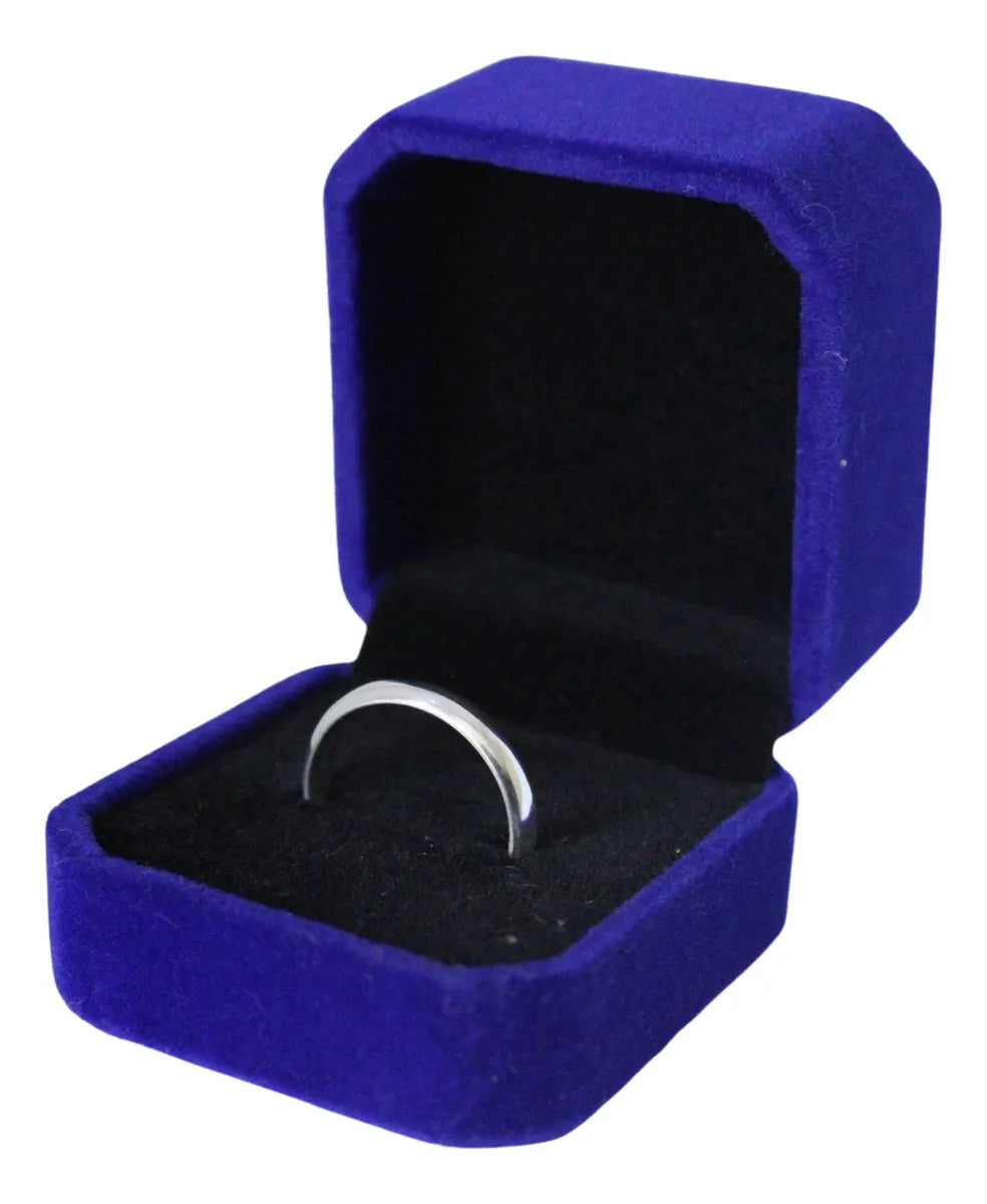 Caja Estuche Plegable Anillo Compromiso Promesa Terciopelo Tipo B