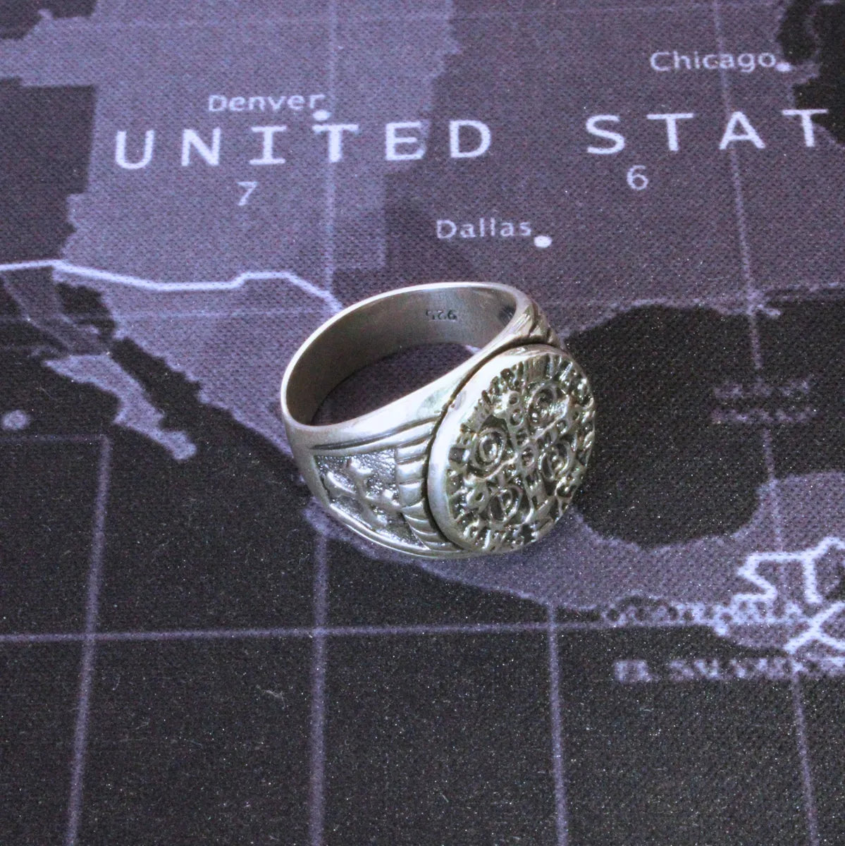 Anillo Hombre Plata Esterlina 925 Cruz San Benito Caballero