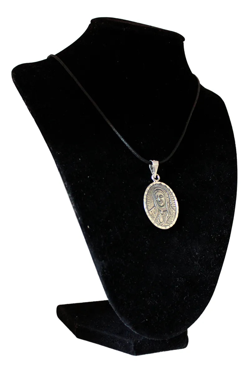 Dije Medallón Virgen Guadalupe Plata Fina 925