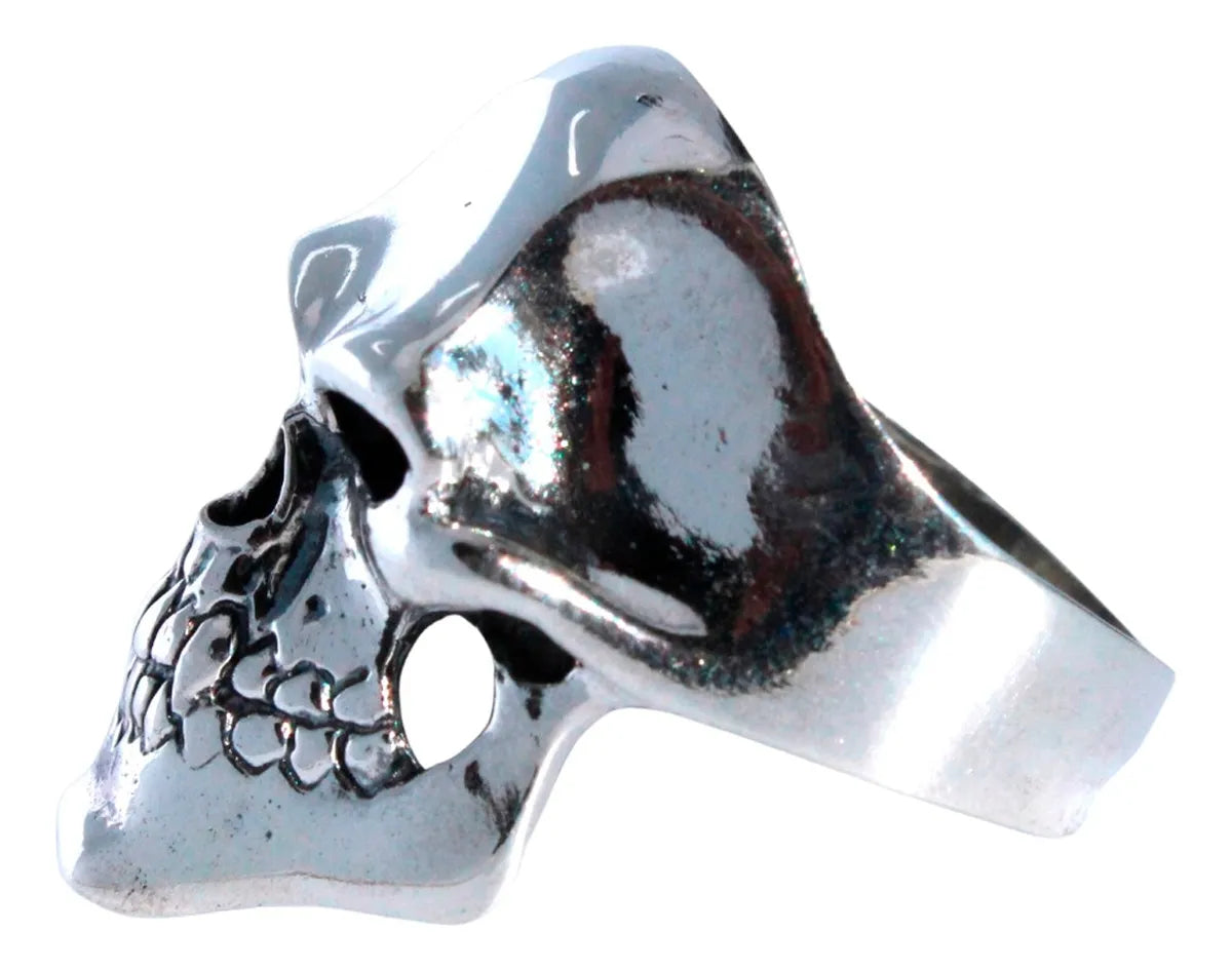 Anillo Para Hombre Cráneo Terrible Plata Maciza 925 Calavera