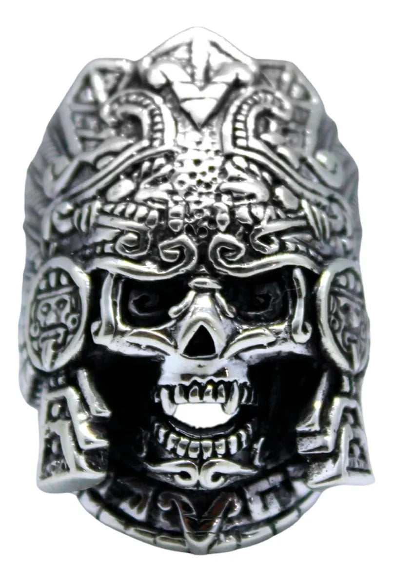 Anillo Hombre Plata 925 Mictlantecuhtli Dios Muerte Macizo