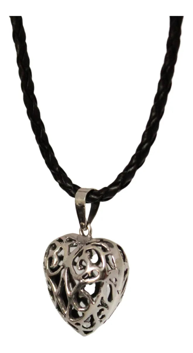 Collar Dije Corazón Plata 925 Mujer Hombre Moda Gamma Nice Plateado